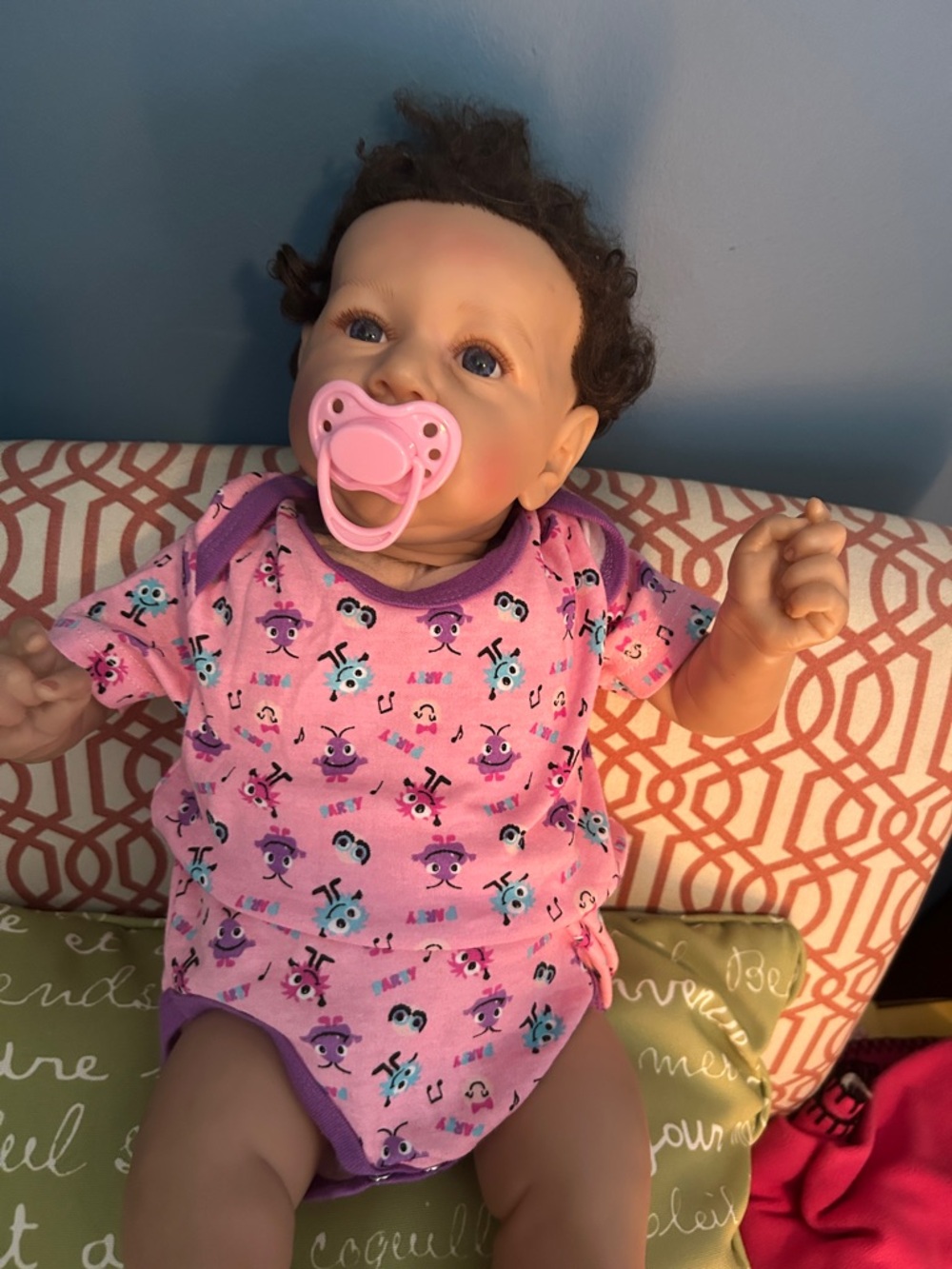 Baby Doll with Patterned Onesie - Picture 9 of 16
